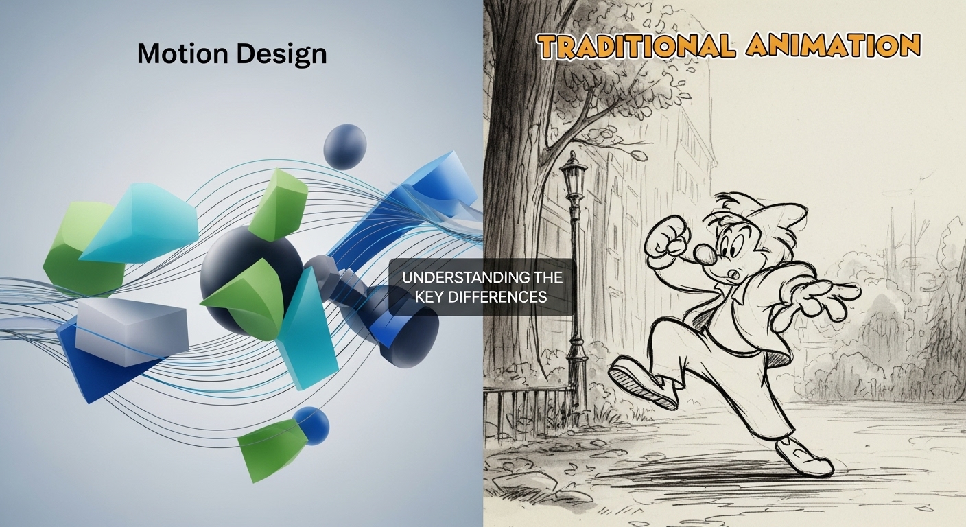 “Motion Design vs. Traditional Animation: Understanding the Key Differences”